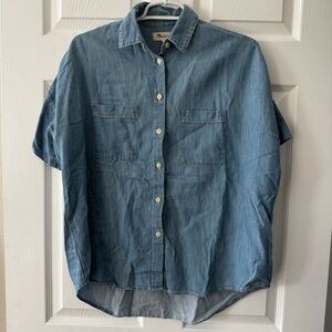 Madewell Denim Short Sleeve Top